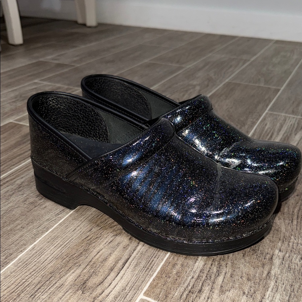 Dansko Professional Clogs – Black Glitter – Size 42